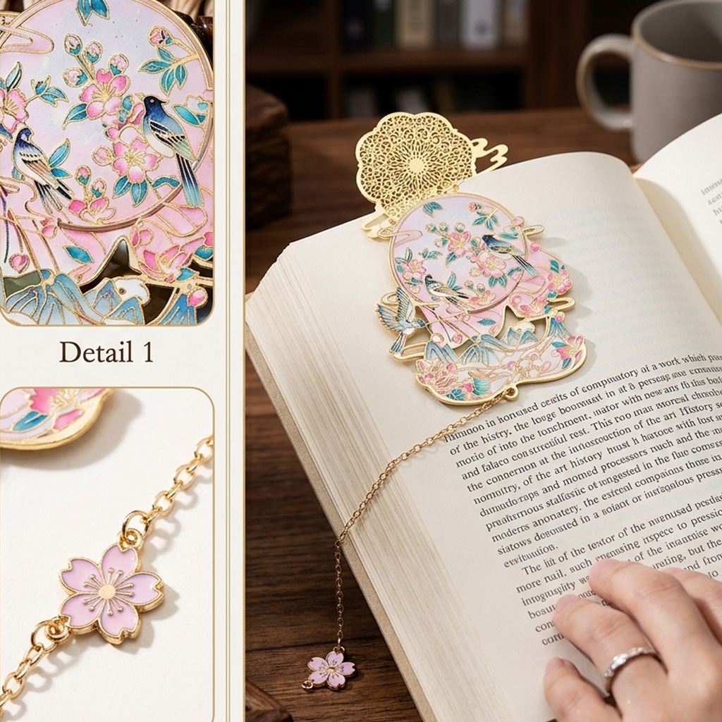 Stationery And Office Supply Chain - Segnalibro in Stile Cinese con Catenella