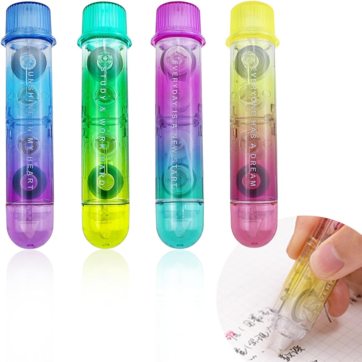 Correction Tape Roller - 4 PACK 2 In1 Nastro correttore